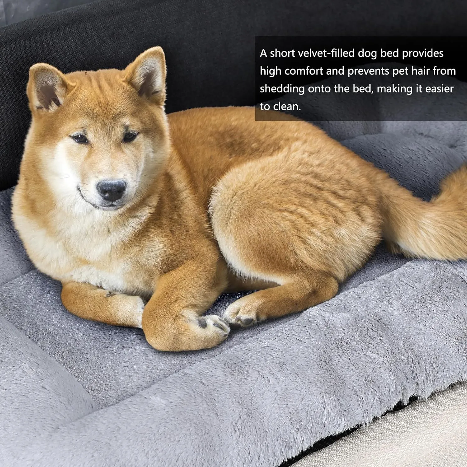 36 inch Dog Crate Bed Washable,Extra Soft Dog Crate Pad 36 x 24 fit Kennel or Cage with Anti-Slip Bottom Fluffy Plush Sleeping Mat for Large Medium Size Breeds Dogs, Grey