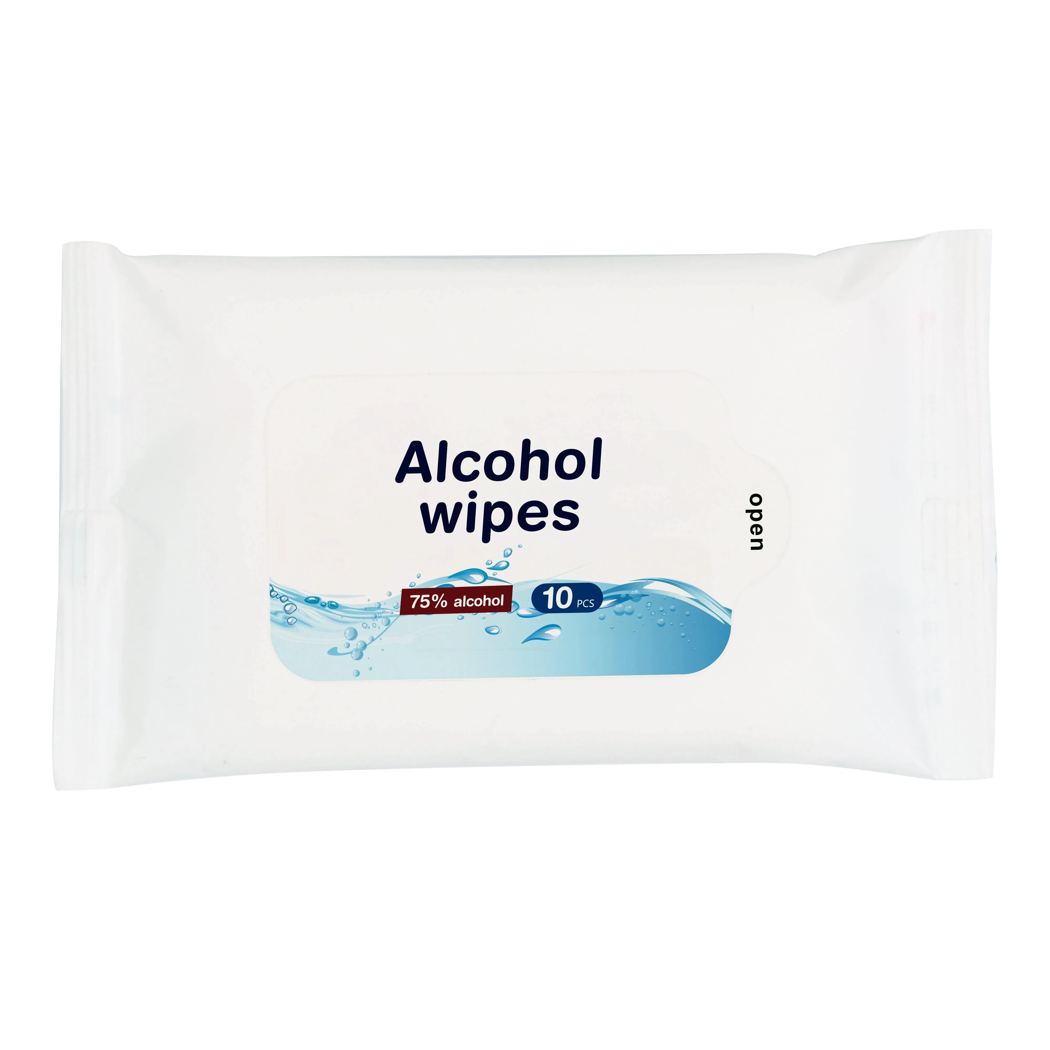 75% Alcohol Wet Wipes - 10PC Pack with Customised Label