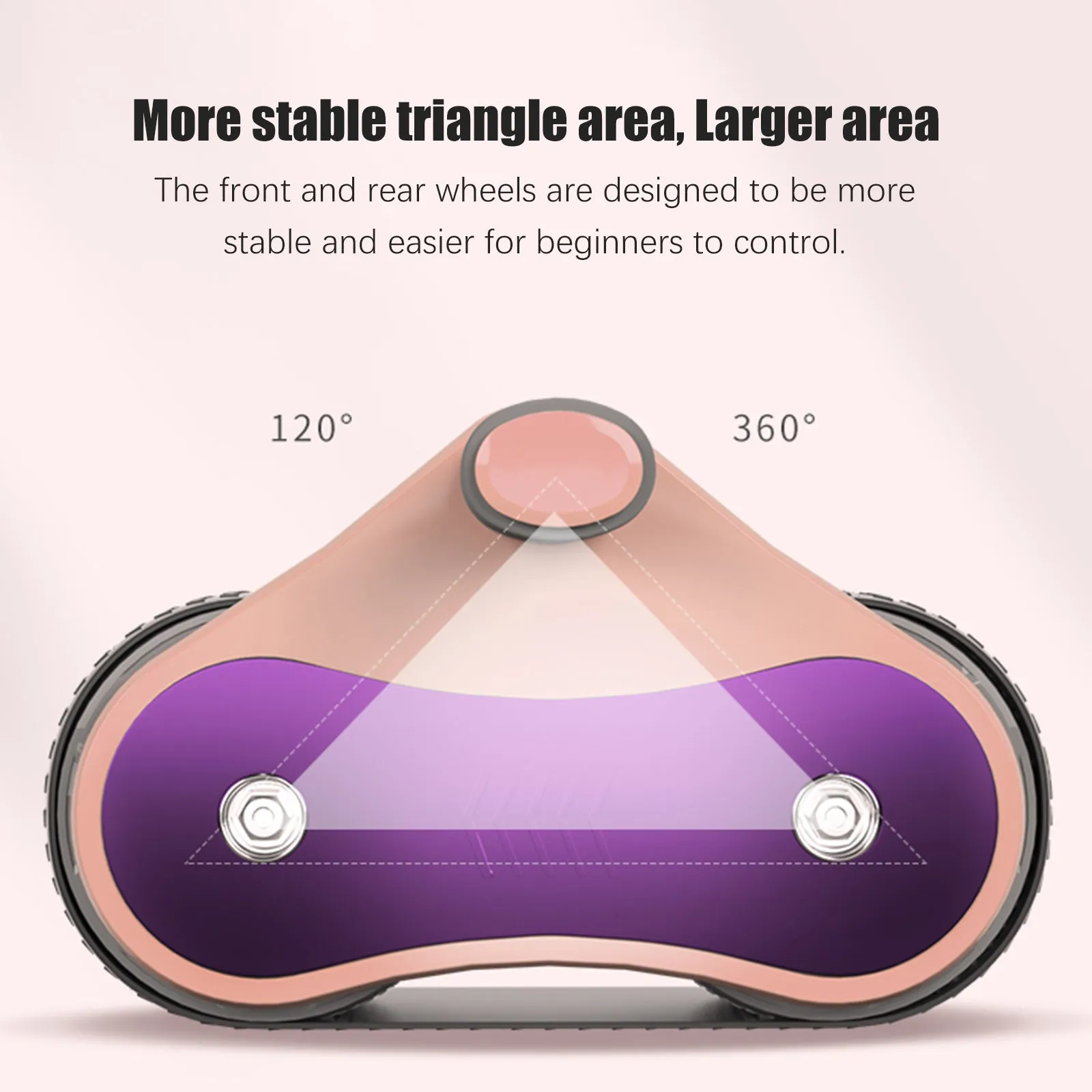 Ab Roller Fitness Equipment W/ Knee Pad Automatic Rebound