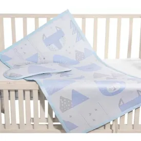 Baby Mattress Protector Multipurpose Mat-Blue-Large