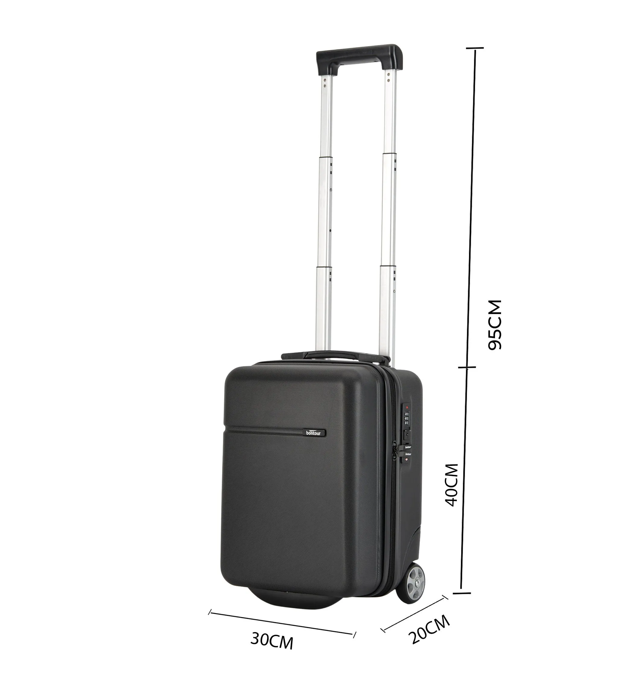 BONTOUR “CabinOne” Hand luggage WizzAir 40x30x20cm, 2 Wheels under seat trolley