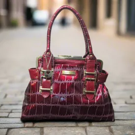 Claudia Canova Red Top Handle Bag