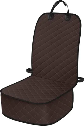 Dog Car Seat Covers, Waterproof Front Seat Cover for Dogs, Scratch-Proof, Nonslip Pet Passenger Seat Cover Protector, Universal Fit for Cars Trucks SUVs, Standard Size, Dark Coffee