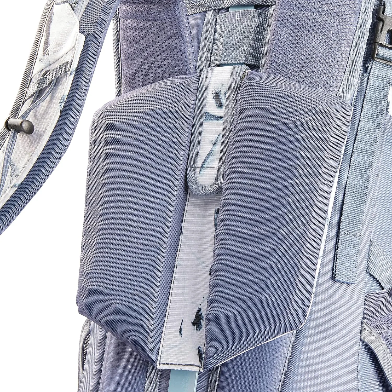 High Sierra Pathway 2.0 Backpack with Hydration Storage Sleeve, for Hiking, Biking, Camping, Traveling, White Cracked Ice/Grey Blue, 60L
