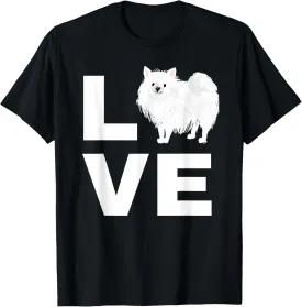 I Love My Pomeranian Dog Puppy Pet Lover Dog T-Shirt