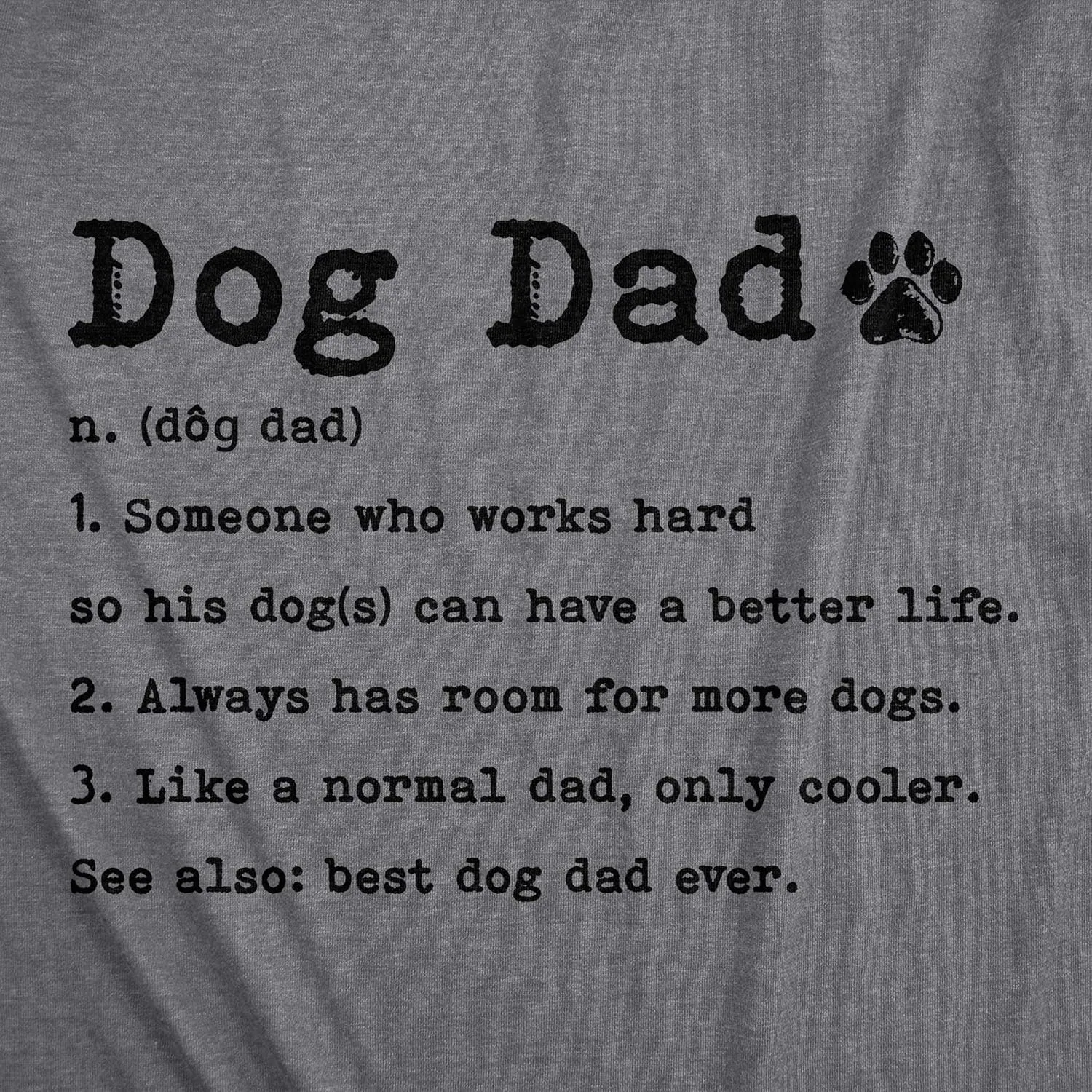 Mens Dog Dad Definition T Shirt Funny Fathers Day Pet Puppy Animal Lover Graphic Tee