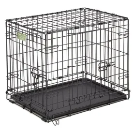 Midwest I-Crate Double Door Metal Folding Dog Crate with Divider Panel - 24" X 18" X 19" Inches