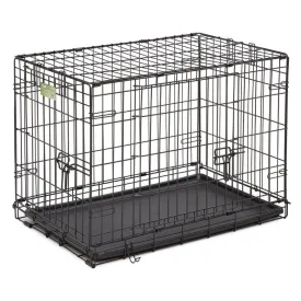 Midwest I-Crate Double Door Metal Folding Dog Crate with Divider Panel - 30" X 19" X 21" Inches