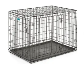 Midwest I-Crate Double Door Metal Folding Dog Crate with Divider Panel - 42" X 28" X 30" Inches