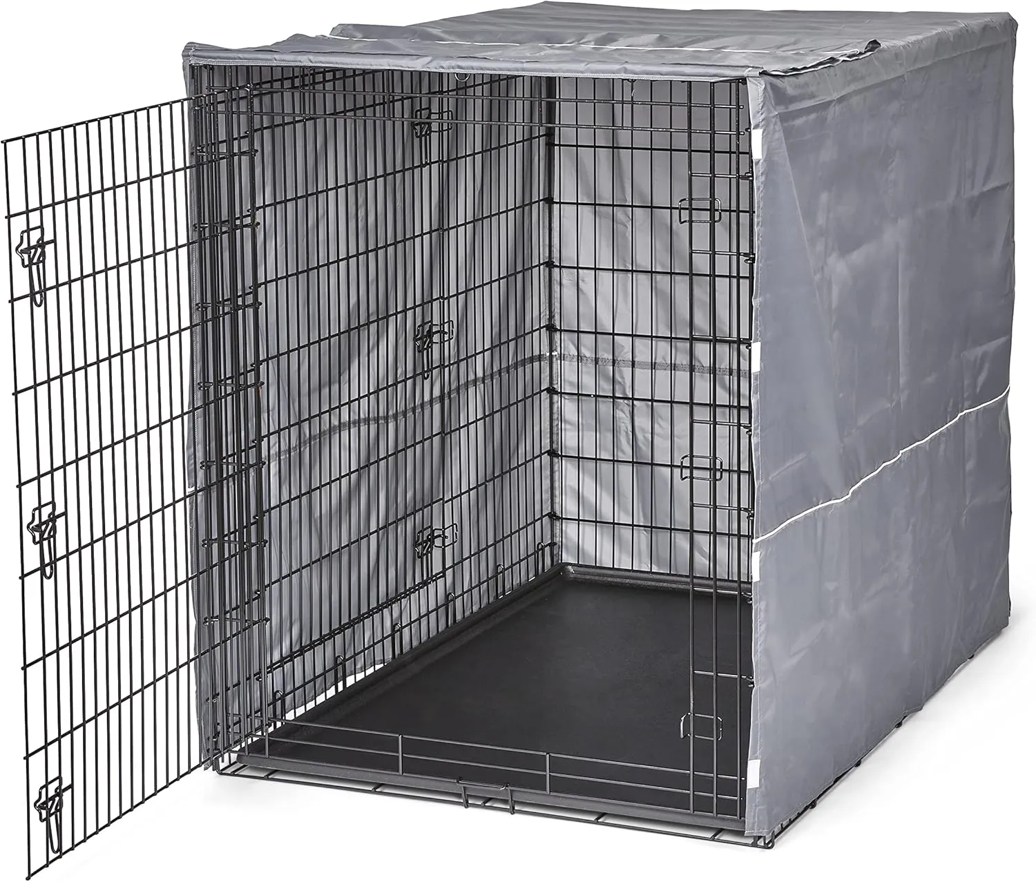 New World XXL Dog Crate Cover, Privacy Dog Crate Cover Designed to Fit Midwest Ginormous Dog Crate Models SL54 & SL54DD, Machine Wash & Dry, Gray, 54-Inch