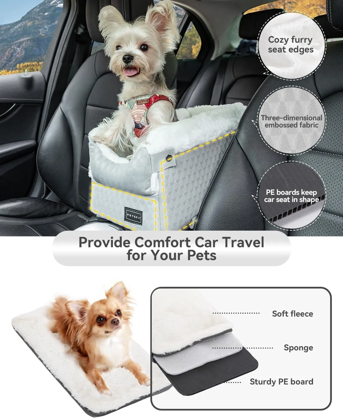 PETSFIT Consoler Seats For Dogs  Up to 12 Lbs