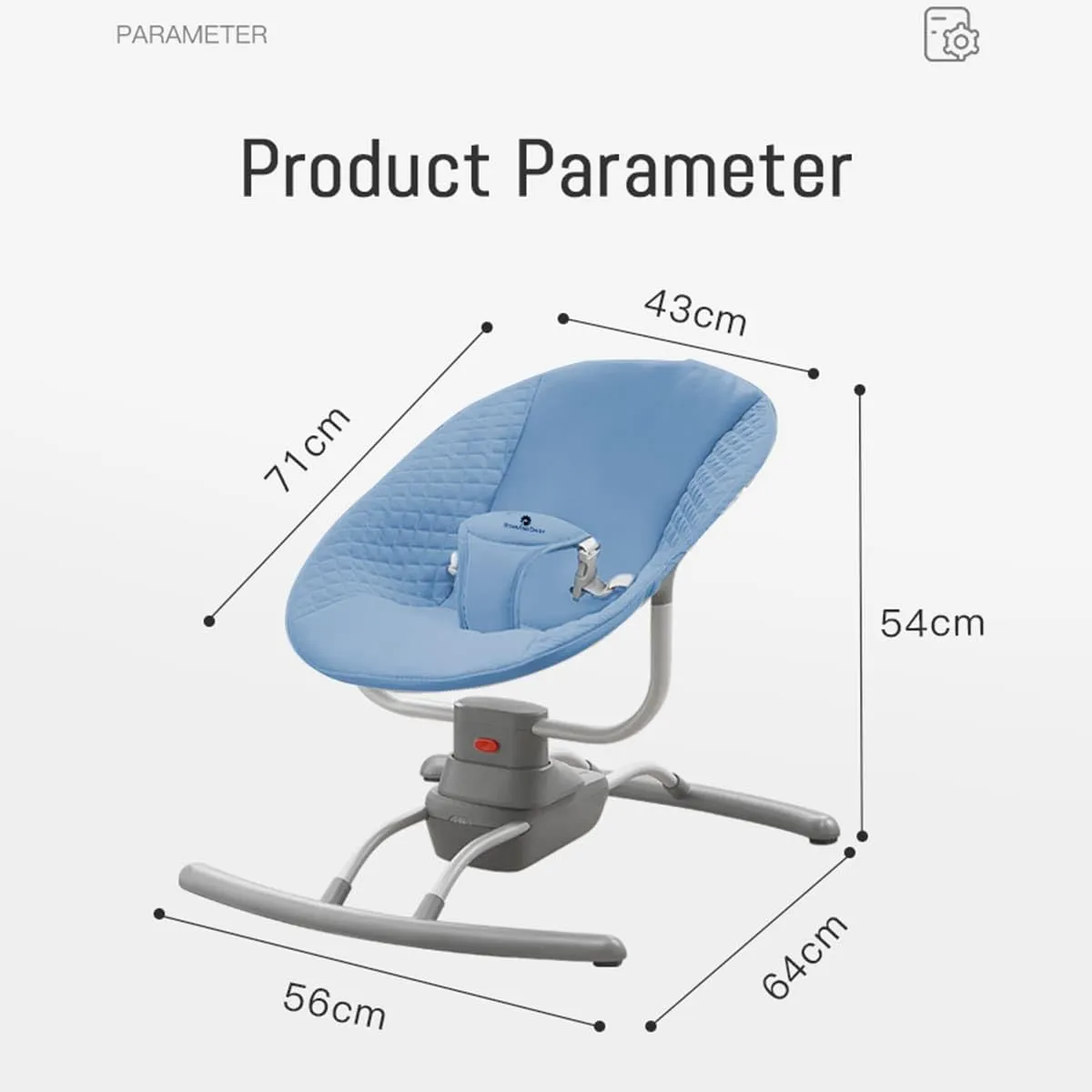 StarAndDaisy 3 in 1 Electric Swing Rocker for New Born Baby 0 to 2 Years Girl & Boy with Detachable Feeding Tray, Backrest Adjustment, Bluetooth Playback (Blue)
