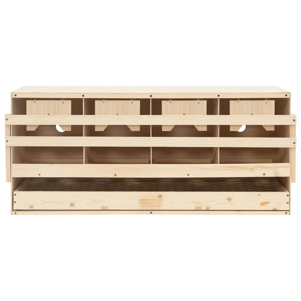 vidaXL Chicken Laying Nest 4 Compartments 106x40x45 cm Solid Pine Wood