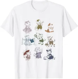 Vintage 90s Tattoo Cat Retro Kitten Cute Cat Lovers Cat Mom T-Shirt