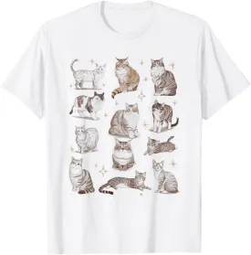 Vintage 90s Tattoo Cat Retro Kitten Nature Funny Cats Womens T-Shirt